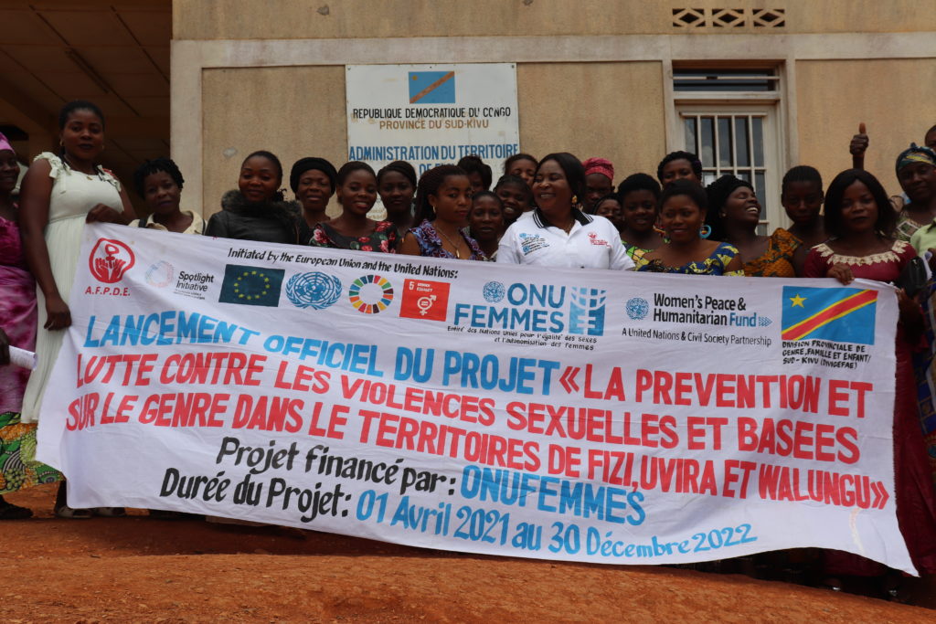 Lancement officiel du projet prévention et lutte contre les violences sexuelles et basées sur le genre dans les territoires de Walungu, Fizi et Uvira.