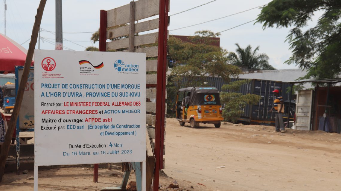 Lancement de travaux de construction d’une morgue moderne à l’hôpital général de référence d’Uvira et à l’hôpital général de référence de Sange.