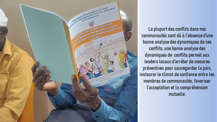 Zone de santé de Ruzizi : 200 leaders locaux formés sur l’éducation et la consolidation de la paix en milieu communautaire